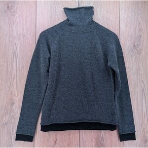 Griffen Gray Wool Cashmere Blend Turtleneck Sweater Women's S